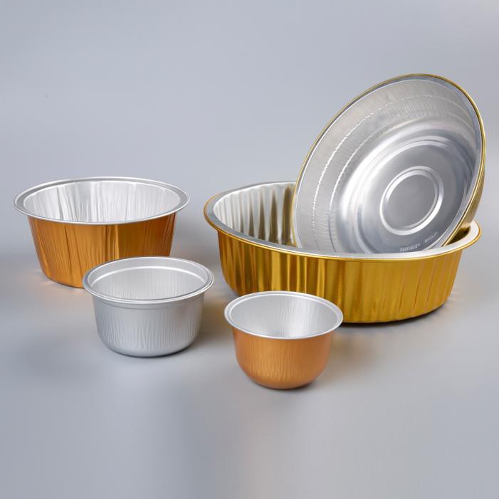 Round Aluminum Takeaway Lunch Box